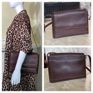 Jones New York Leather Box Shoulder Bag